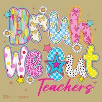 Preppy Bruh We Out Teachers Last Day Of School Summer Break Mousepad thumb 1