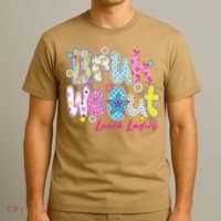Preppy Bruh We Out Lunch Ladies Last Day Of School Summer T-Shirt thumb 3