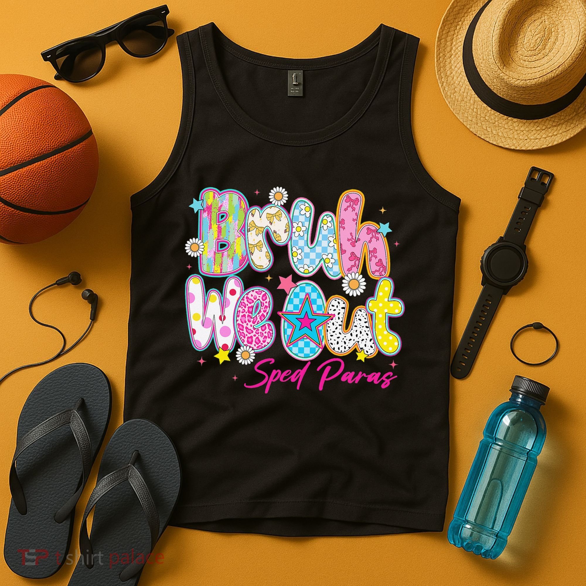 Preppy Bruh We Out Sped Paras Last Day Of School Summer Tank Top