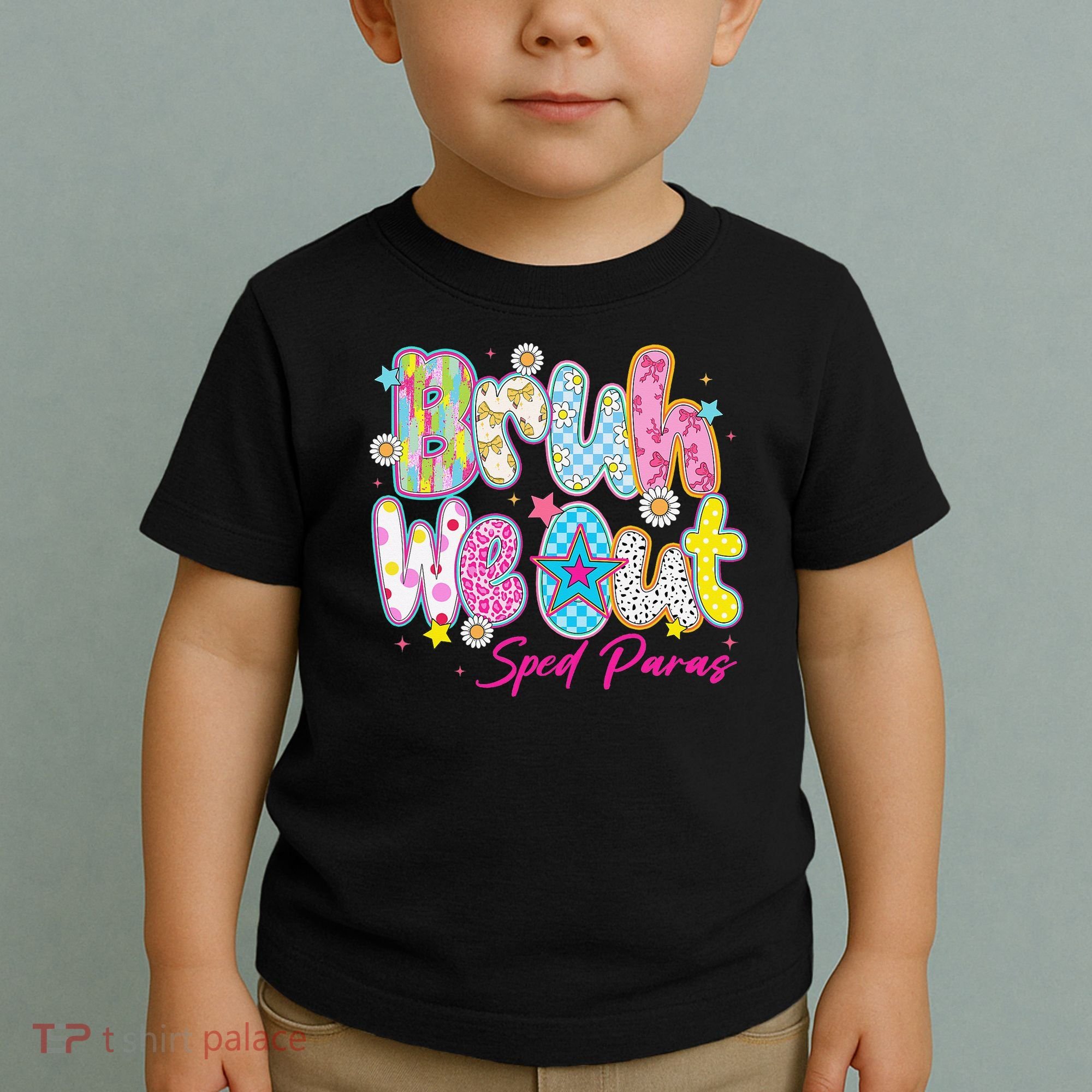 Preppy Bruh We Out Sped Paras Last Day Of School Summer Toddler T-Shirt