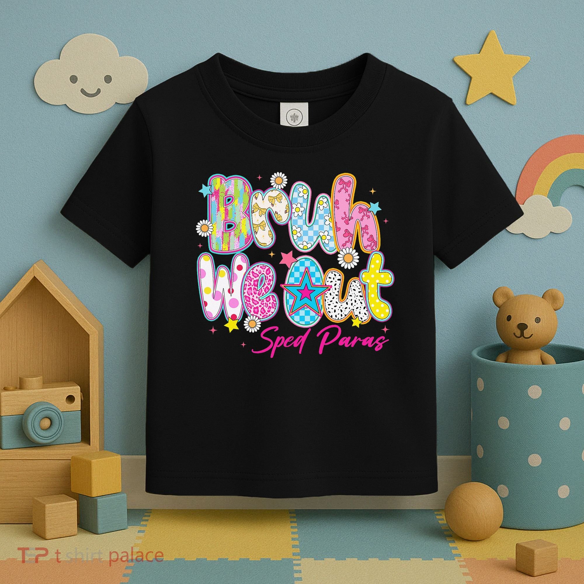 Preppy Bruh We Out Sped Paras Last Day Of School Summer Toddler T-Shirt