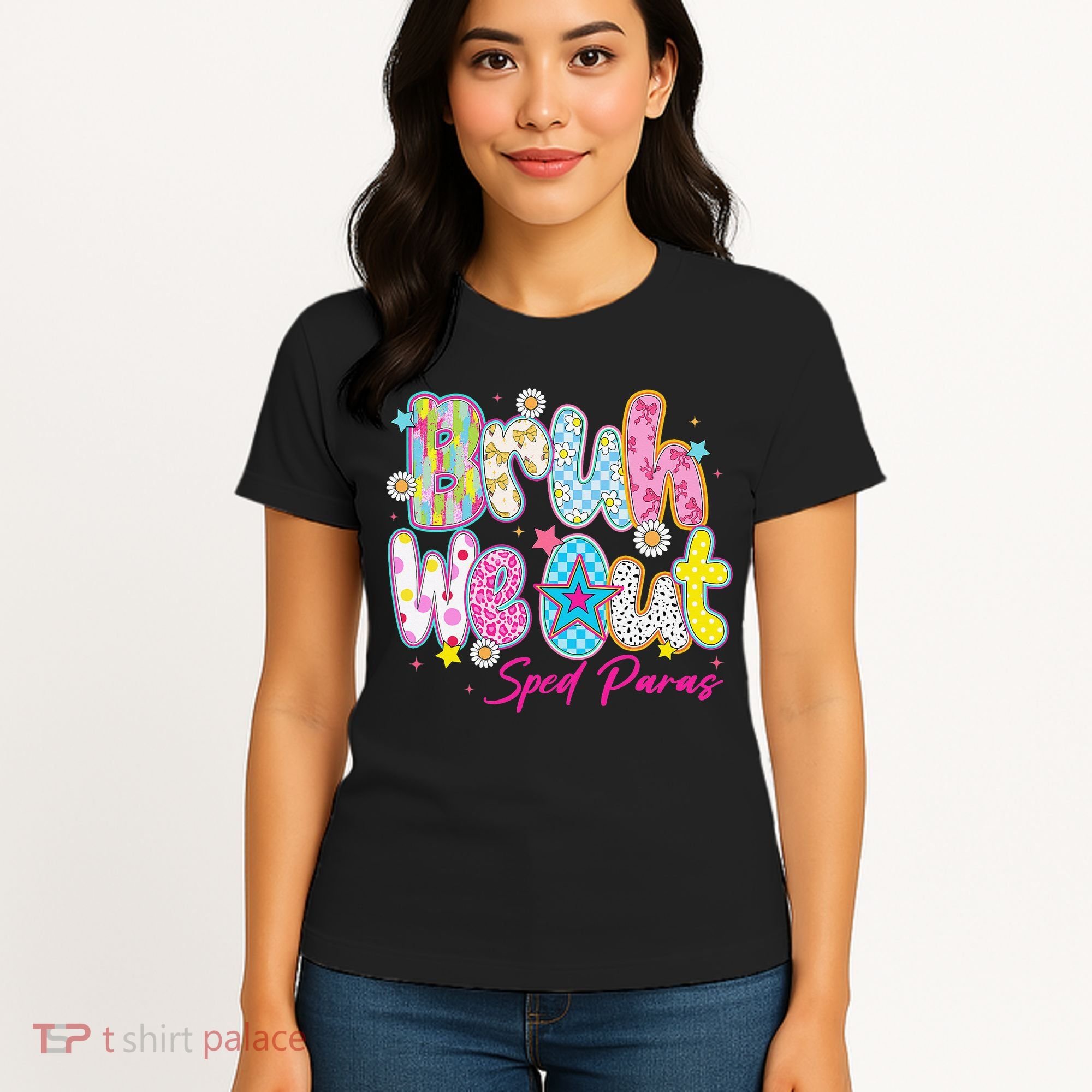 Preppy Bruh We Out Sped Paras Last Day Of School Summer Women's T-Shirt