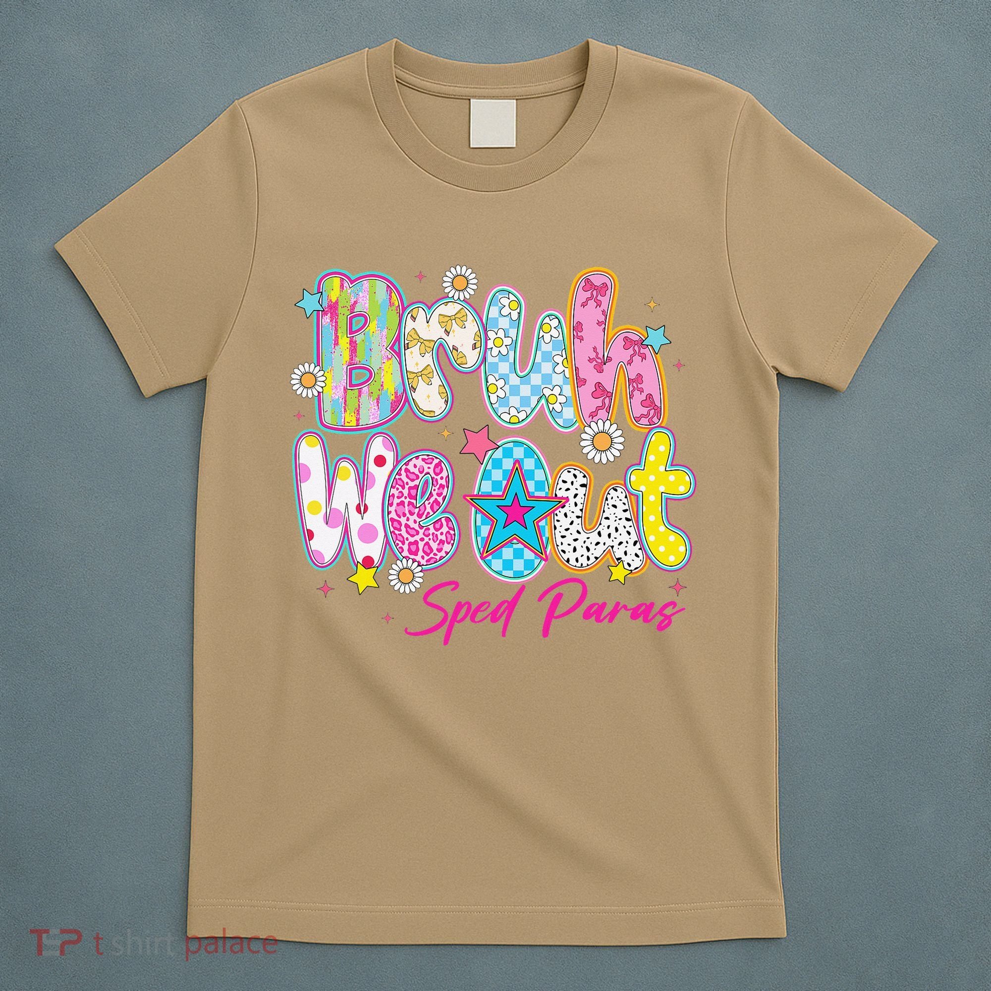 Preppy Bruh We Out Sped Paras Last Day Of School Summer T-Shirt