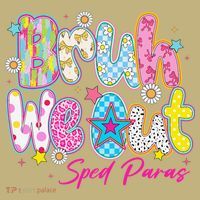 Preppy Bruh We Out Sped Paras Last Day Of School Summer T-Shirt thumb 7