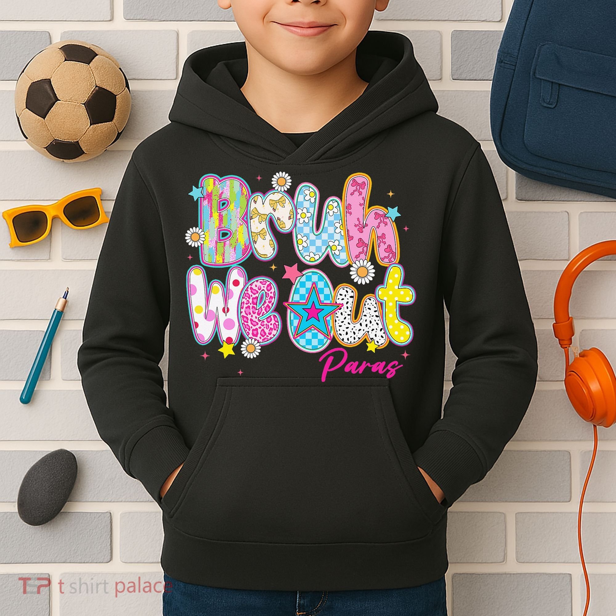 Preppy Bruh We Out Paraprofessionals Last Day Of School Kids Hoodie