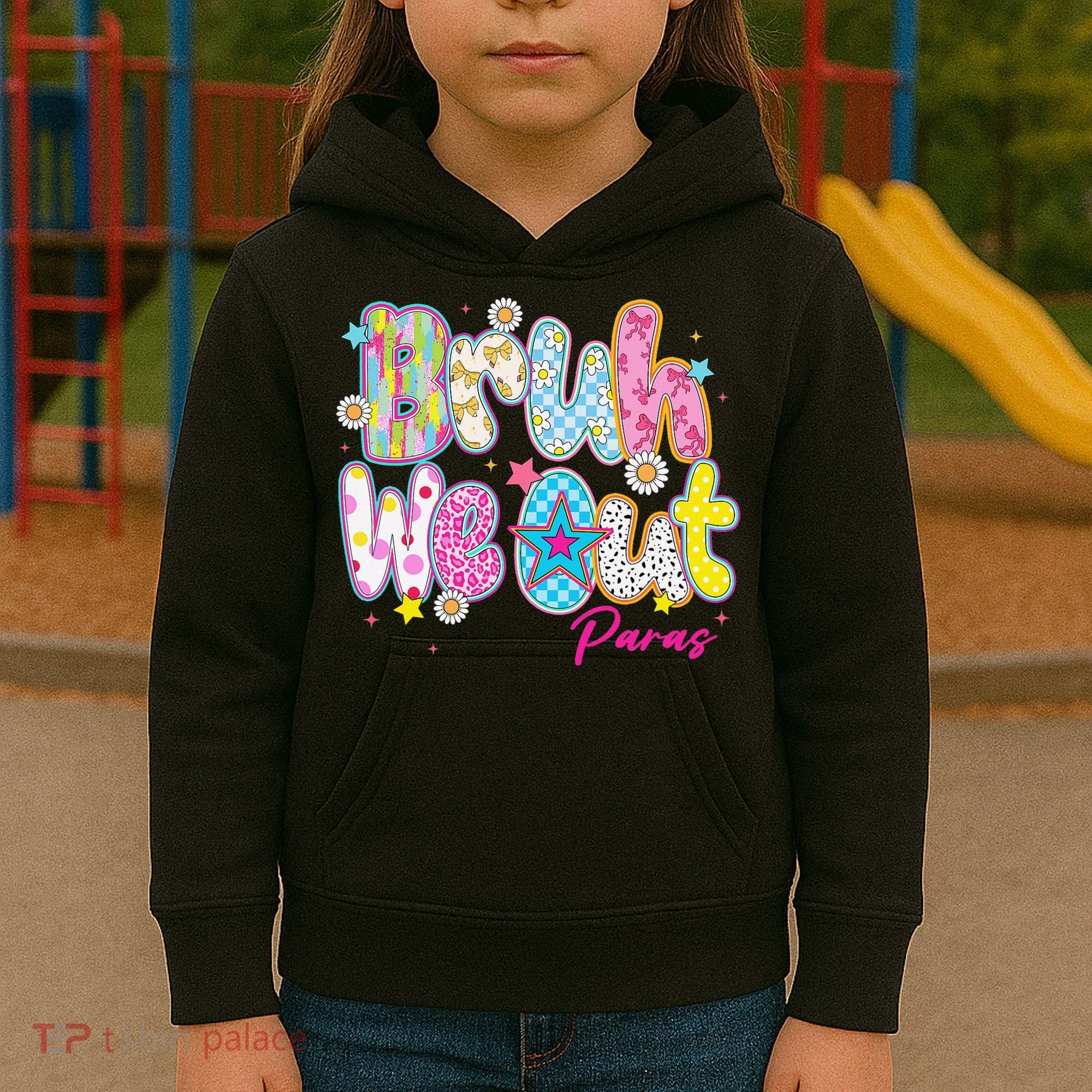 Preppy Bruh We Out Paraprofessionals Last Day Of School Kids Hoodie