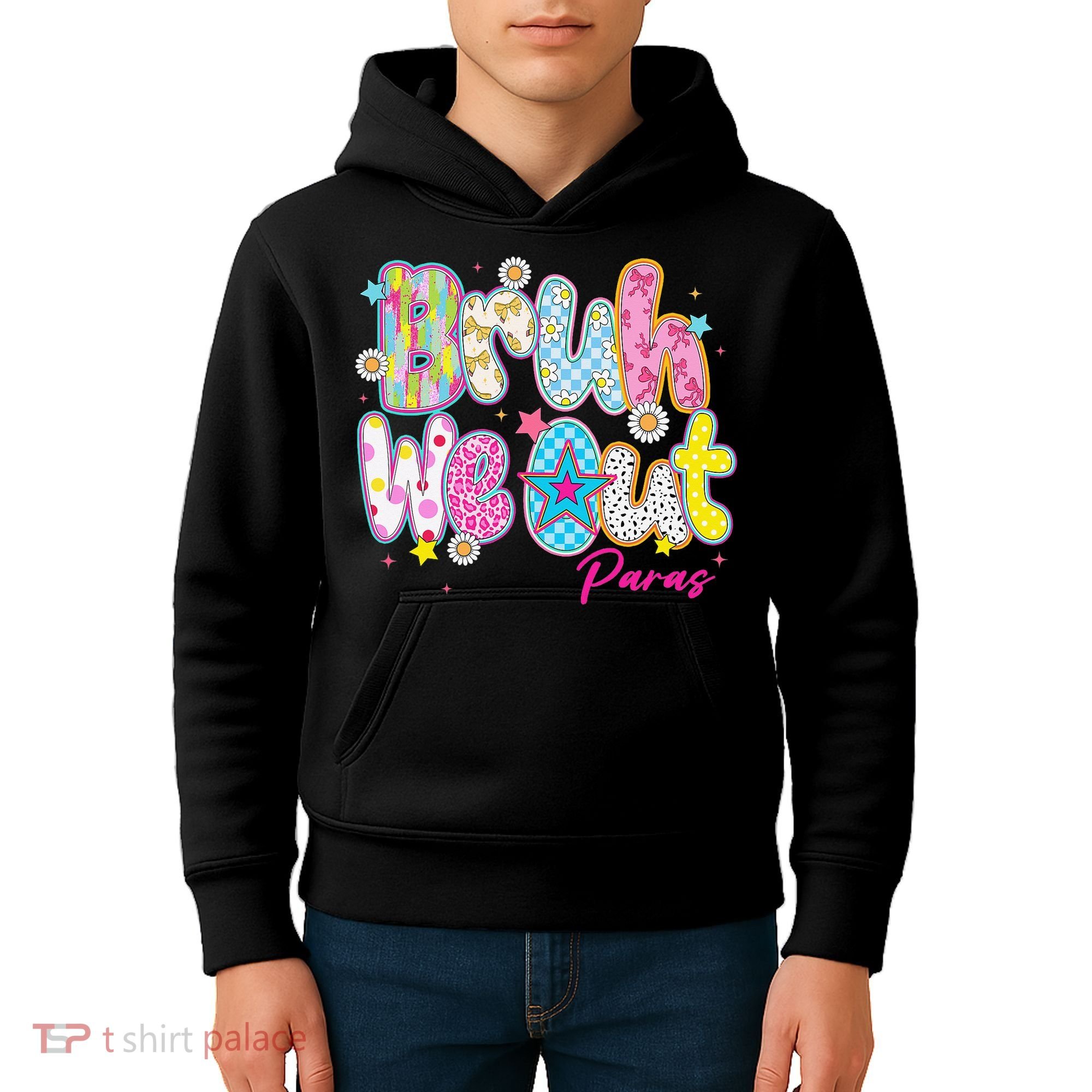 Preppy Bruh We Out Paraprofessionals Last Day Of School Kids Hoodie