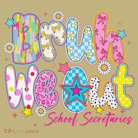 Preppy Bruh We Out School Secretaries Last Day Of School T-Shirt thumb 7