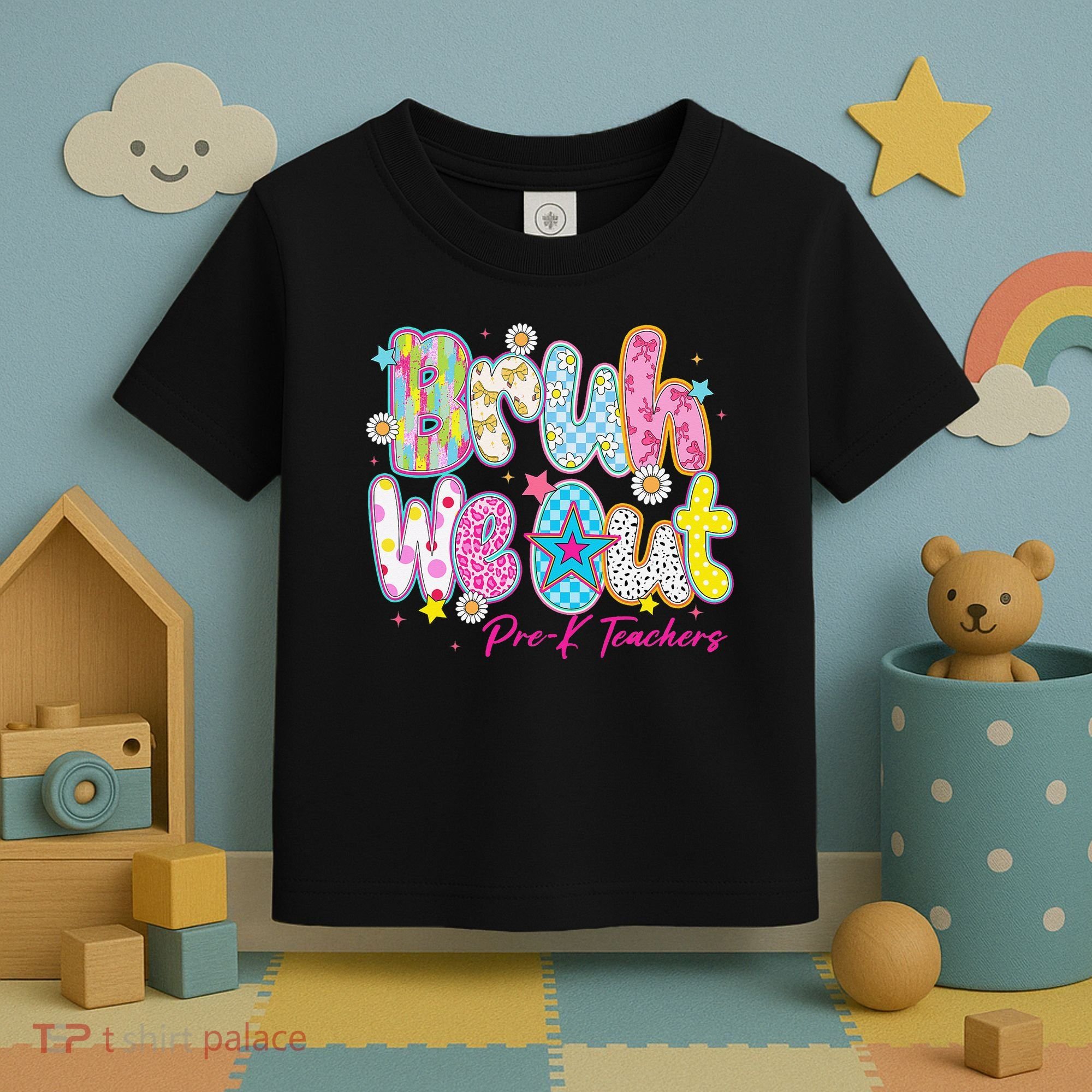Preppy Bruh We Out Pre-K Teachers Last Day Of School Summer Toddler T-Shirt