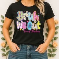 Preppy Bruh We Out Pre-K Teachers Last Day Of School Summer Women's T-Shirt thumb 2