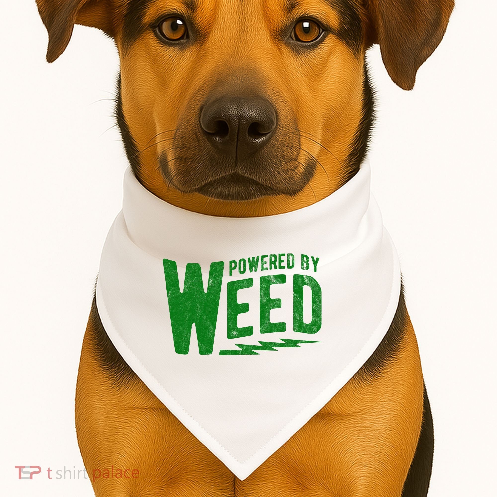 Powered By Weed USA-Made Doggie Bandana