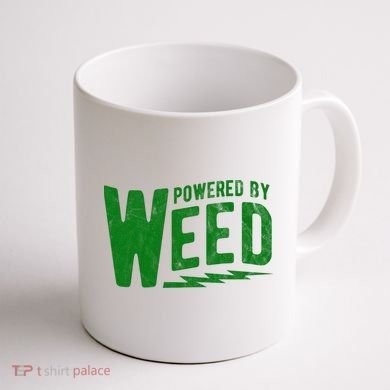 Powered By Weed Coffee Mug back
