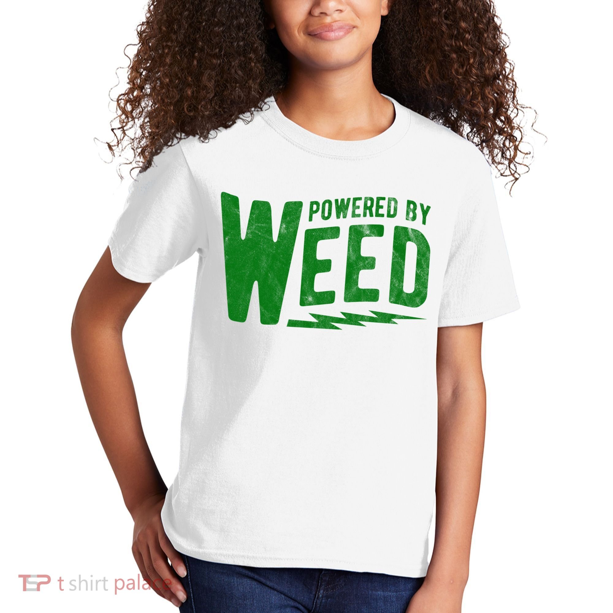 Powered By Weed Kids T-Shirt