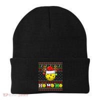 Pickleball Ball Xmas Tree Lights Ugly Christmas Sweater Gift Beanie thumb 0