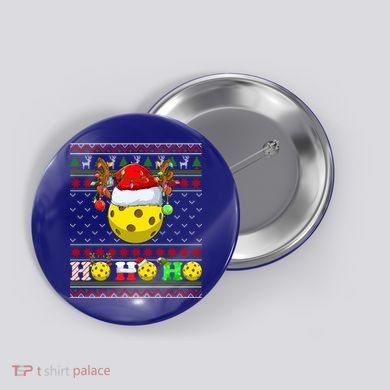 Pickleball Ball Xmas Tree Lights Ugly Christmas Sweater Gift Button