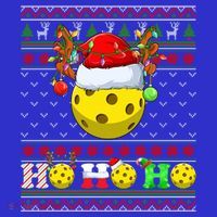 Pickleball Ball Xmas Tree Lights Ugly Christmas Sweater Gift Coaster thumb 2