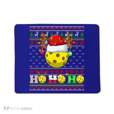Pickleball Ball Xmas Tree Lights Ugly Christmas Sweater Gift Mousepad