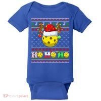 Pickleball Ball Xmas Tree Lights Ugly Christmas Sweater Gift Baby Bodysuit thumb 0