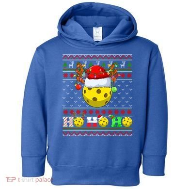 Pickleball Ball Xmas Tree Lights Ugly Christmas Sweater Gift Toddler Hoodie