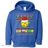 Pickleball Ball Xmas Tree Lights Ugly Christmas Sweater Gift Toddler Hoodie thumb 0