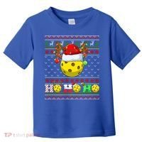 Pickleball Ball Xmas Tree Lights Ugly Christmas Sweater Gift Toddler T-Shirt thumb 0