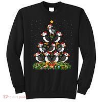Puffin Bird Xmas Tree Gift Santa Hat Puffin Christmas Vneck Sweatshirt thumb 0