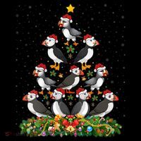 Puffin Bird Xmas Tree Gift Santa Hat Puffin Christmas Vneck Coffee Mug thumb 5