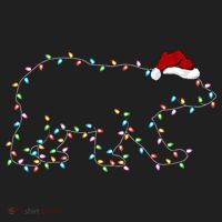 Polar Bear Xmas Lighting Santa Hat Polar Bear Christmas Funny Gift Women's Sweatshirt thumb 2