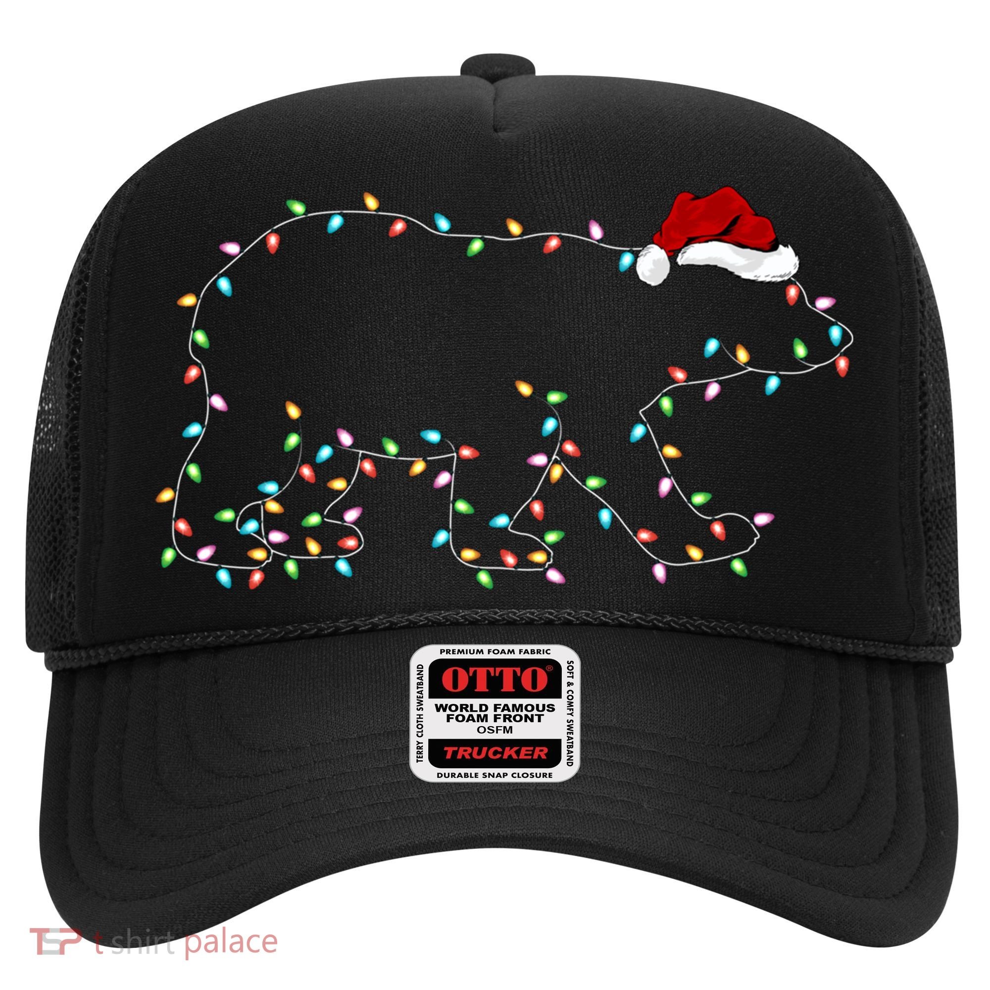Polar Bear Xmas Lighting Santa Hat Polar Bear Christmas Funny Gift Hat