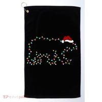 Polar Bear Xmas Lighting Santa Hat Polar Bear Christmas Funny Gift Golf Towel thumb 0