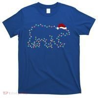 Polar Bear Xmas Lighting Santa Hat Polar Bear Christmas Funny Gift T-Shirt thumb 0