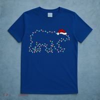 Polar Bear Xmas Lighting Santa Hat Polar Bear Christmas Funny Gift T-Shirt thumb 5