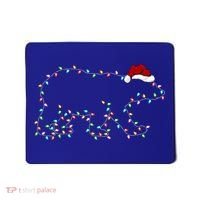 Polar Bear Xmas Lighting Santa Hat Polar Bear Christmas Funny Gift Mousepad thumb 0