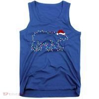 Polar Bear Xmas Lighting Santa Hat Polar Bear Christmas Funny Gift Tank Top thumb 0