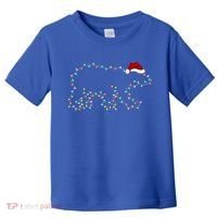 Polar Bear Xmas Lighting Santa Hat Polar Bear Christmas Funny Gift Toddler T-Shirt thumb 0