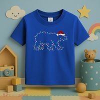 Polar Bear Xmas Lighting Santa Hat Polar Bear Christmas Funny Gift Toddler T-Shirt thumb 3