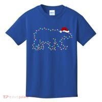 Polar Bear Xmas Lighting Santa Hat Polar Bear Christmas Funny Gift Kids T-Shirt thumb 0