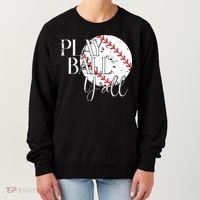 Play Ball Yall Baseball Sport Lover Women's Sweatshirt thumb 0