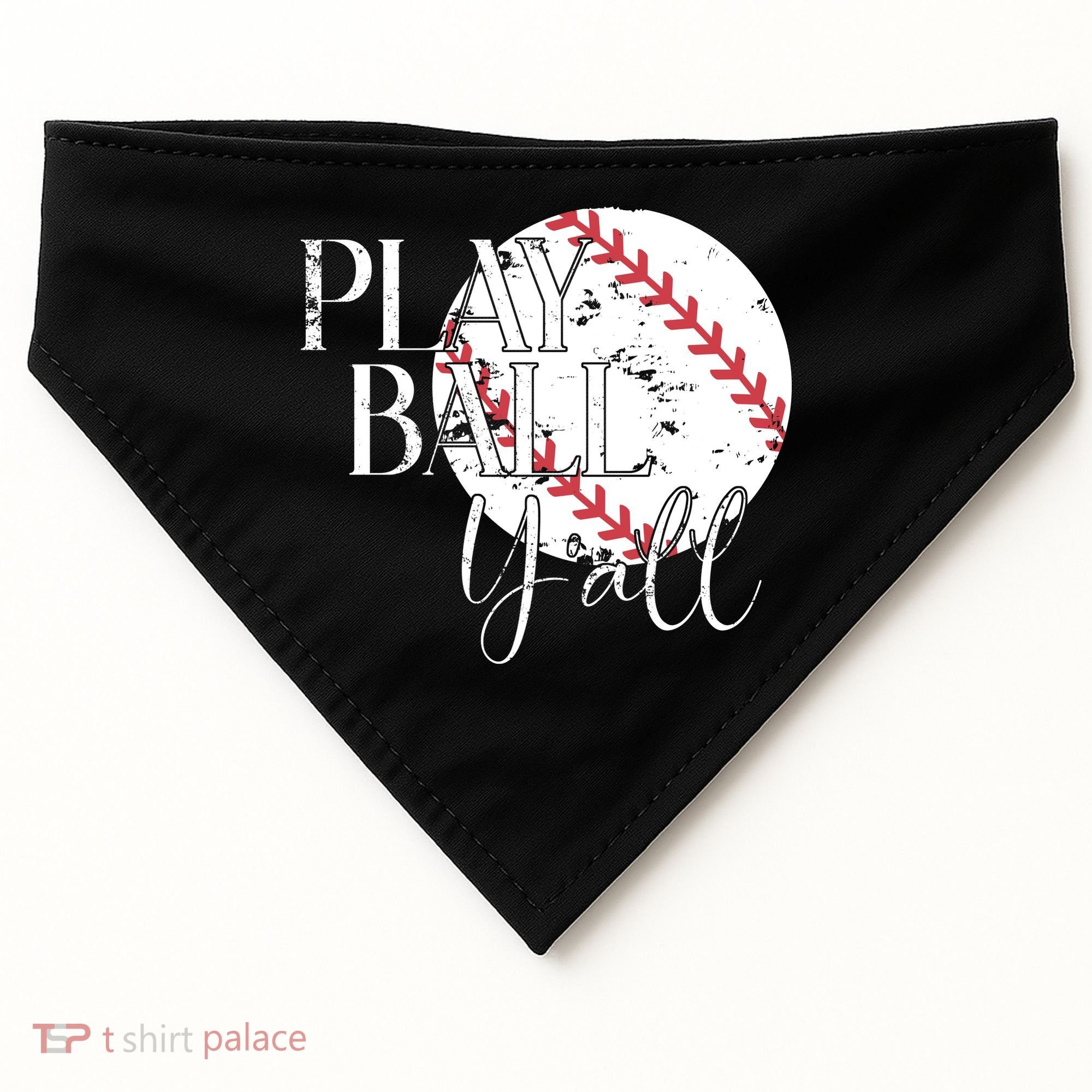 Play Ball Yall Baseball Sport Lover USA-Made Doggie Bandana