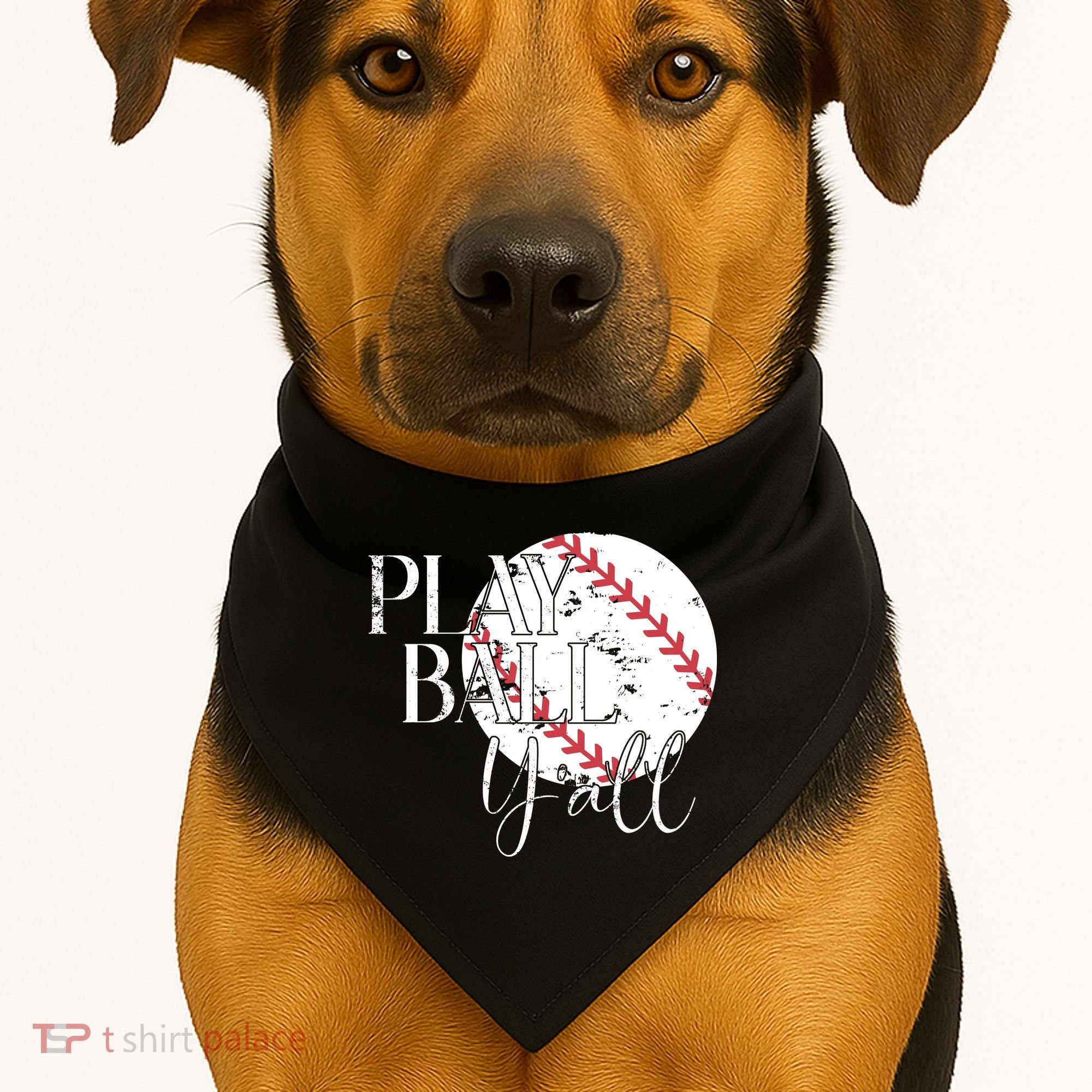 Play Ball Yall Baseball Sport Lover USA-Made Doggie Bandana