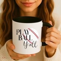 Play Ball Yall Baseball Sport Lover Coffee Mug thumb 3