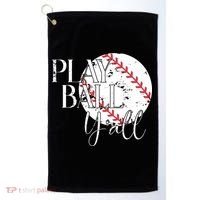 Play Ball Yall Baseball Sport Lover Golf Towel thumb 0