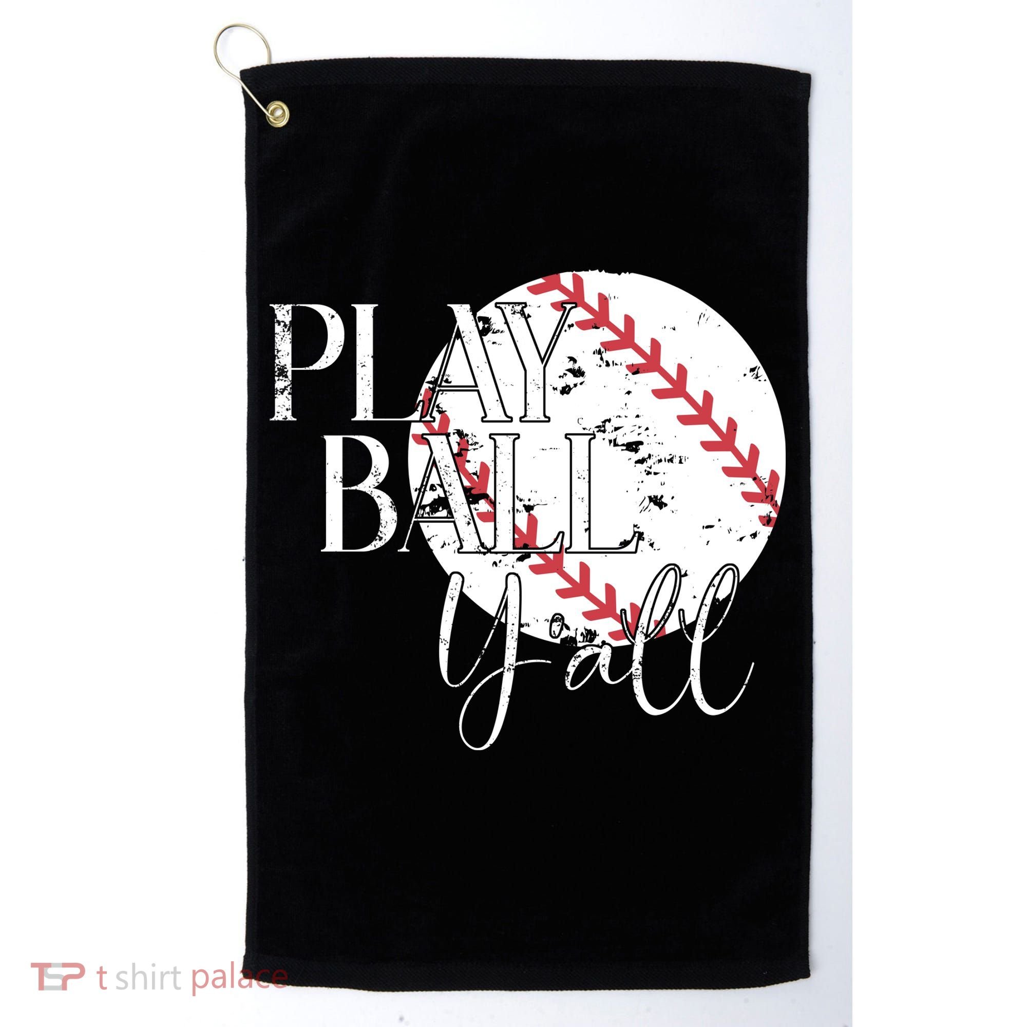 Play Ball Yall Baseball Sport Lover Golf Towel