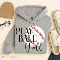 Play Ball Yall Baseball Sport Lover Hoodie thumb 4