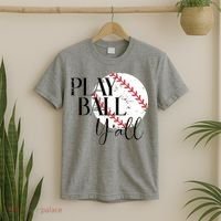 Play Ball Yall Baseball Sport Lover T-Shirt thumb 2