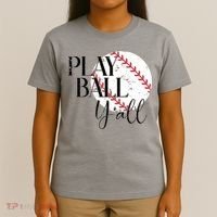 Play Ball Yall Baseball Sport Lover T-Shirt thumb 4