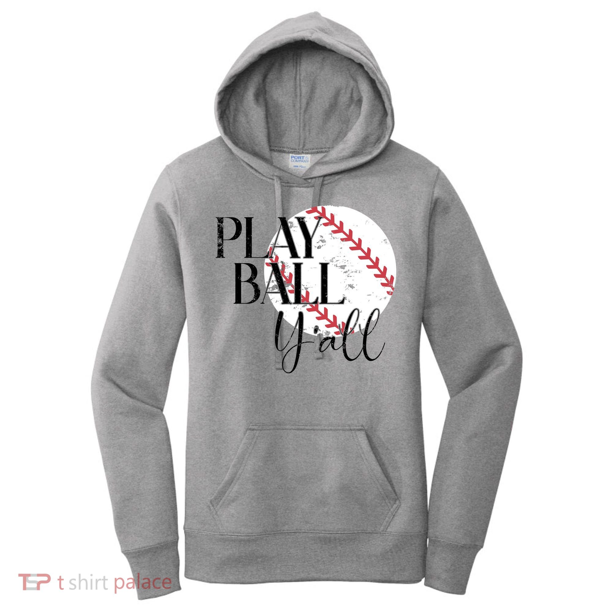 Play Ball Yall Baseball Sport Lover Women's Hoodie