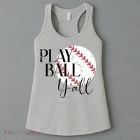 Play Ball Yall Baseball Sport Lover Women's Tank Top thumb 3