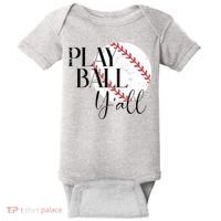 Play Ball Yall Baseball Sport Lover Baby Bodysuit thumb 0
