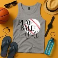 Play Ball Yall Baseball Sport Lover Tank Top thumb 4